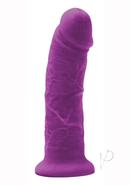 Colours Pleasures Girth Silicone Dildo 7in - Purple