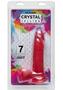 Crystal Jellies Dildo With Balls 7in - Pink
