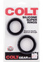 Colt Silicone Super Rings Cock Rings - Black