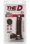 The D Perfect D Ultraskyn Dildo With Balls 7in - Chocolate